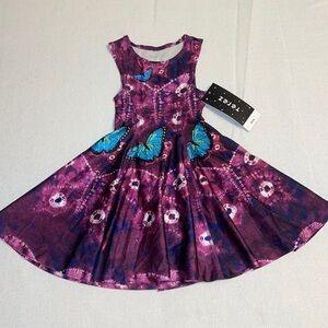 Zara Terez Kids Butterfly Circle Skirt Dress Medium Size 5 NEW NWT